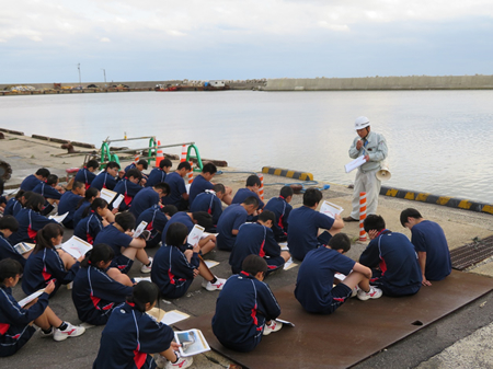 蛸島漁港の整備事業の説明